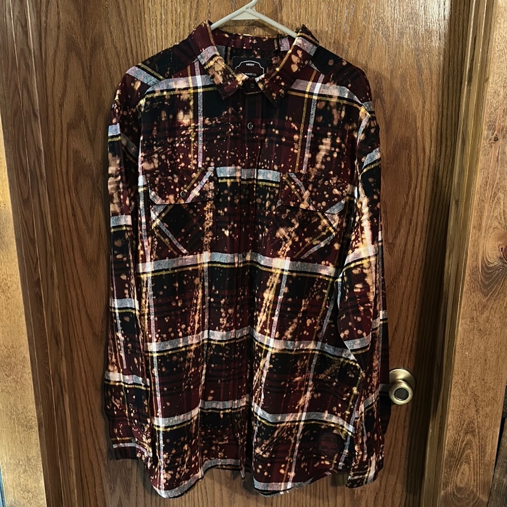 Angry minnow flannel xxl Plaid Long Sleeve Shirt